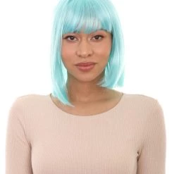 HPO Womens Manga Anime Wig | Blue Cosplay TV/Movie Wigs | Premium Breathable Capless Cap