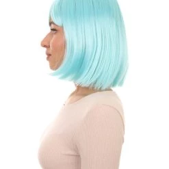 HPO Womens Manga Anime Wig | Blue Cosplay TV/Movie Wigs | Premium Breathable Capless Cap