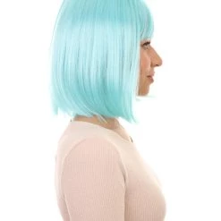 HPO Womens Manga Anime Wig | Blue Cosplay TV/Movie Wigs | Premium Breathable Capless Cap