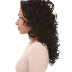 HPO Vampire Womens Wig | Long Curly Ghost Horror Wig | Premium Breathable Capless Cap