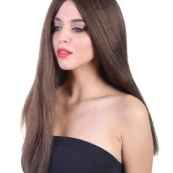 HPO Womens Brown Witch Wig | Horror Character Cosplay Halloween Wig | Premium Breathable Capless Cap