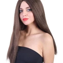 HPO Womens Brown Witch Wig | Horror Character Cosplay Halloween Wig | Premium Breathable Capless Cap