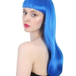 HPO Women's Long Length Party Girl Wig - Multiple Colors Synthetic Fiber Hair