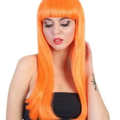 HPO Women's Long Length Party Girl Wig - Multiple Colors Synthetic Fiber Hair
