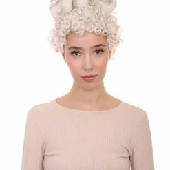 HPO Women's Ballerina Princess Wig | White TV/Movie Wigs | Premium Breathable Capless Cap