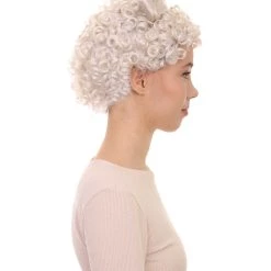 HPO Women's Ballerina Princess Wig | White TV/Movie Wigs | Premium Breathable Capless Cap