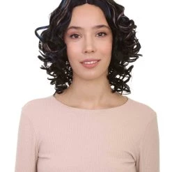 HPO Men's California Girl Curls Womens Wig Collections | Medium Glamour Cosplay Halloween Wig | Premium Breathable Capless Cap