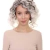 HPO Womens Fashion Highlight Wavy Wig | Grey & Black Fashion Wigs | Premium Breathable Capless Cap