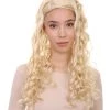 HPO Womens Renaissance Lady Wig | Blonde Historical Wigs | Premium Breathable Capless Cap Women's