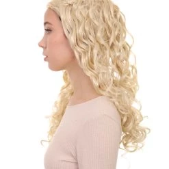 HPO Womens Renaissance Lady Wig | Blonde Historical Wigs | Premium Breathable Capless Cap Women's