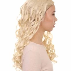 HPO Womens Renaissance Lady Wig | Blonde Historical Wigs | Premium Breathable Capless Cap Women's