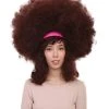 HPO Womens Super Size Jumbo Afro Wig | Brown Sports Wigs Women's