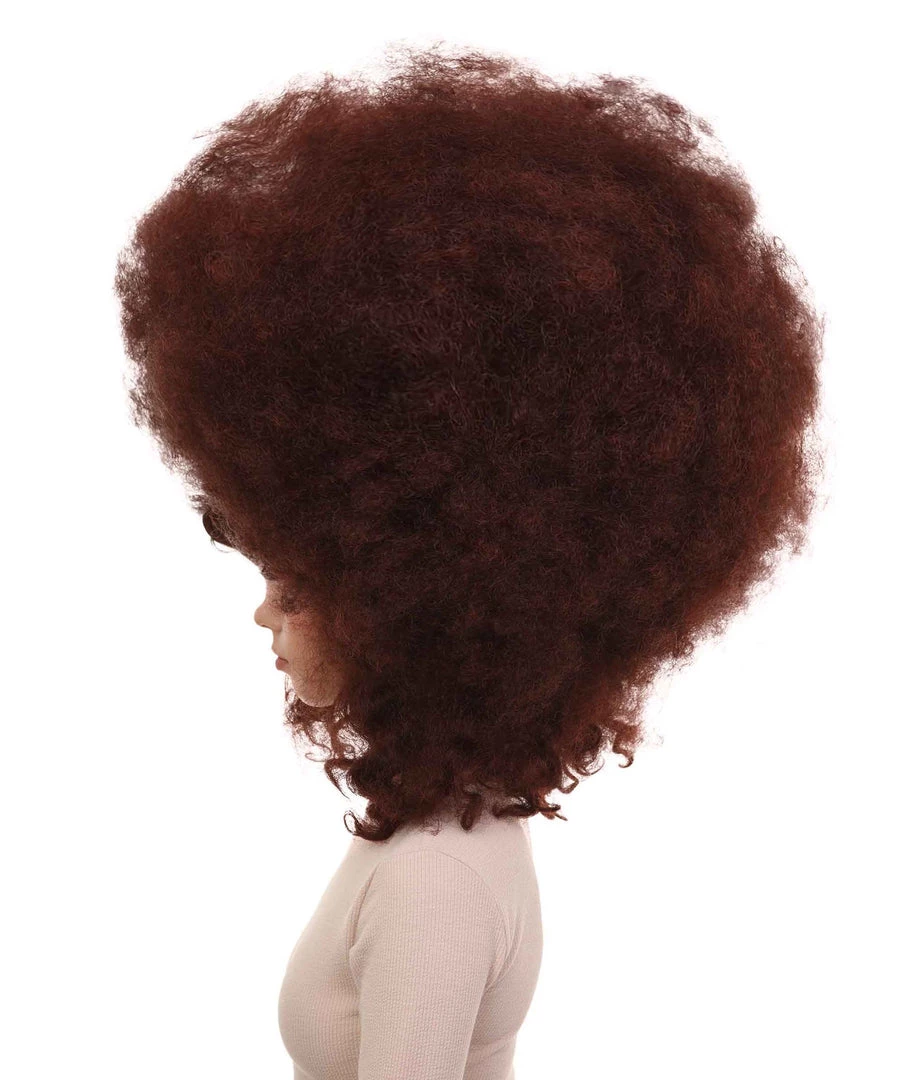 HPO Womens Super Size Jumbo Afro Wig | Brown Sports Wigs Women's
