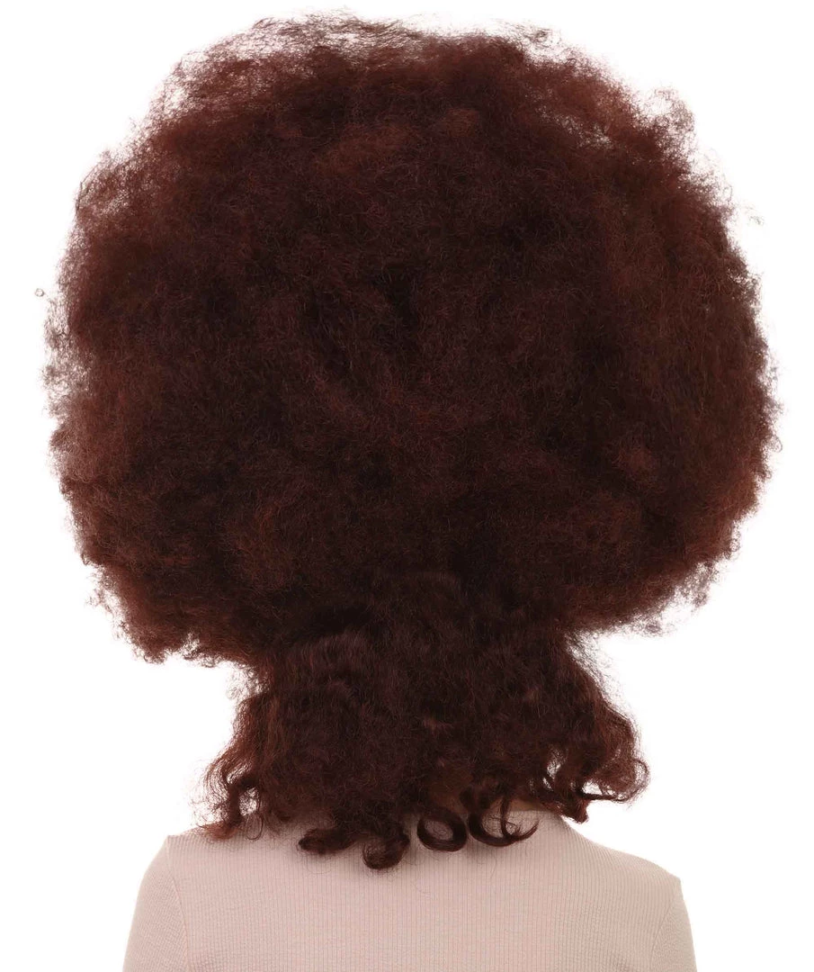 HPO Womens Super Size Jumbo Afro Wig | Brown Sports Wigs Women's