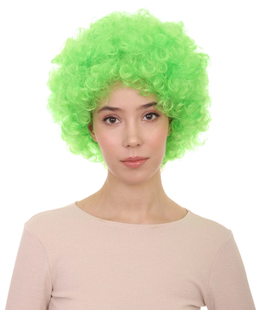 HPO Green Afro Unisex Wig | Super Size Jumbo Fancy Halloween Wig