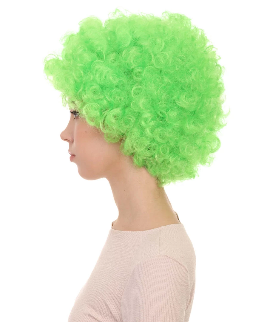 HPO Green Afro Unisex Wig | Super Size Jumbo Fancy Halloween Wig