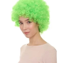 HPO Green Afro Unisex Wig | Super Size Jumbo Fancy Halloween Wig