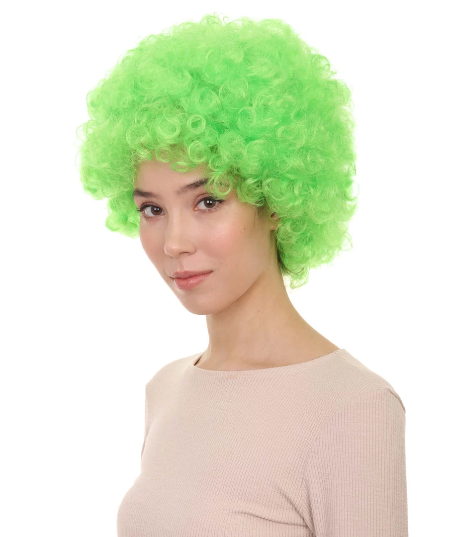 HPO Green Afro Unisex Wig | Super Size Jumbo Fancy Halloween Wig