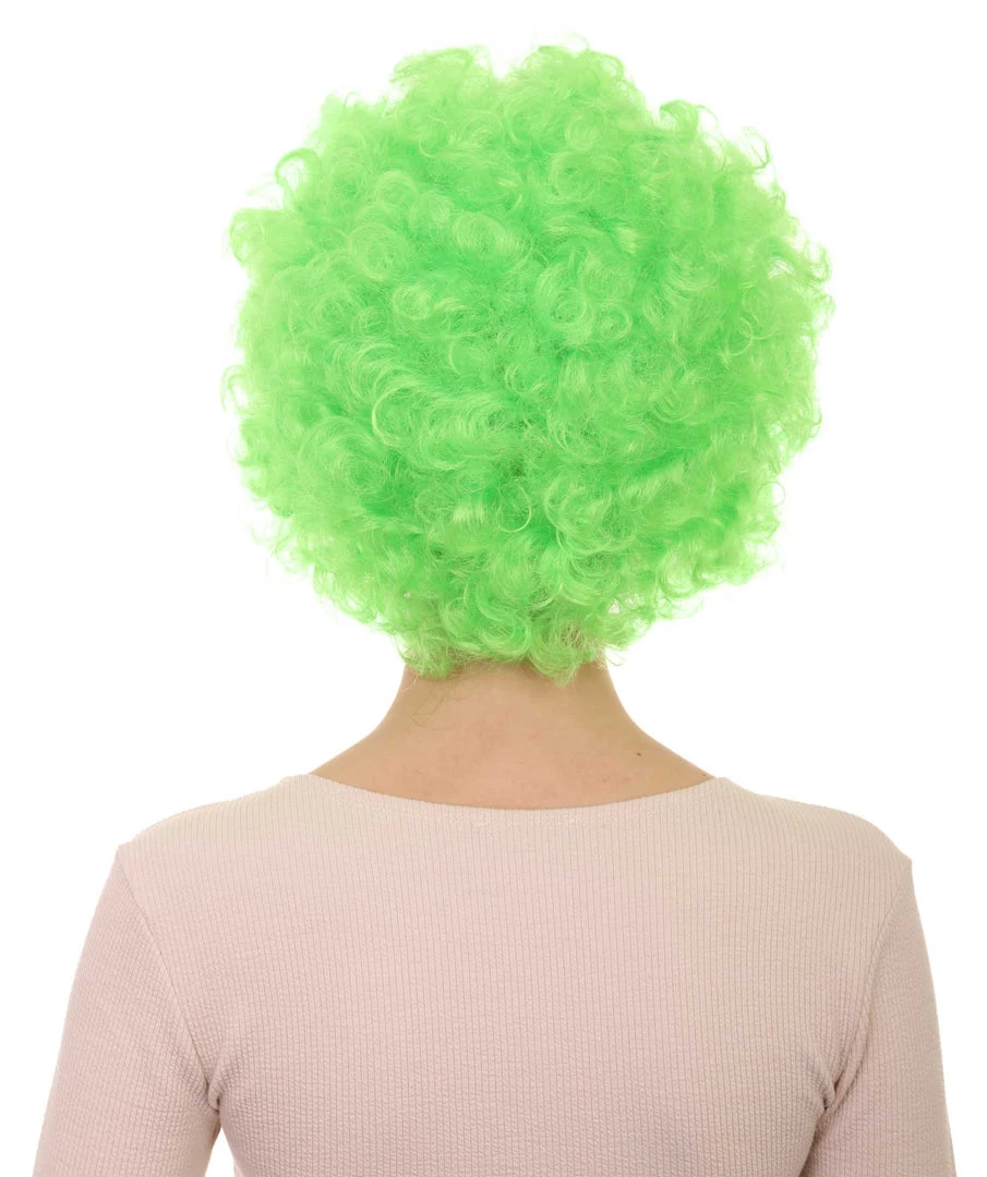 HPO Green Afro Unisex Wig | Super Size Jumbo Fancy Halloween Wig