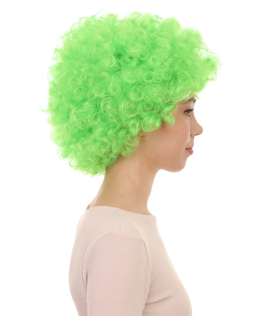 HPO Green Afro Unisex Wig | Super Size Jumbo Fancy Halloween Wig