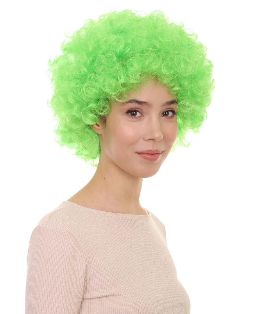HPO Green Afro Unisex Wig | Super Size Jumbo Fancy Halloween Wig