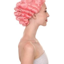 HPO Women's Adult Womens Wig | Pink Vintage Wigs | Premium Breathable Capless Cap