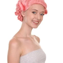HPO Women's Adult Womens Wig | Pink Vintage Wigs | Premium Breathable Capless Cap