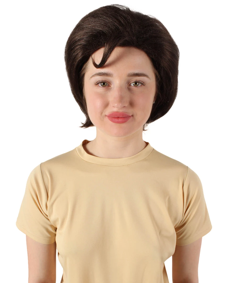 HPO Adult Women’s USA First Lady Jackie O's Brown Bouffant Brunette Wig Men's