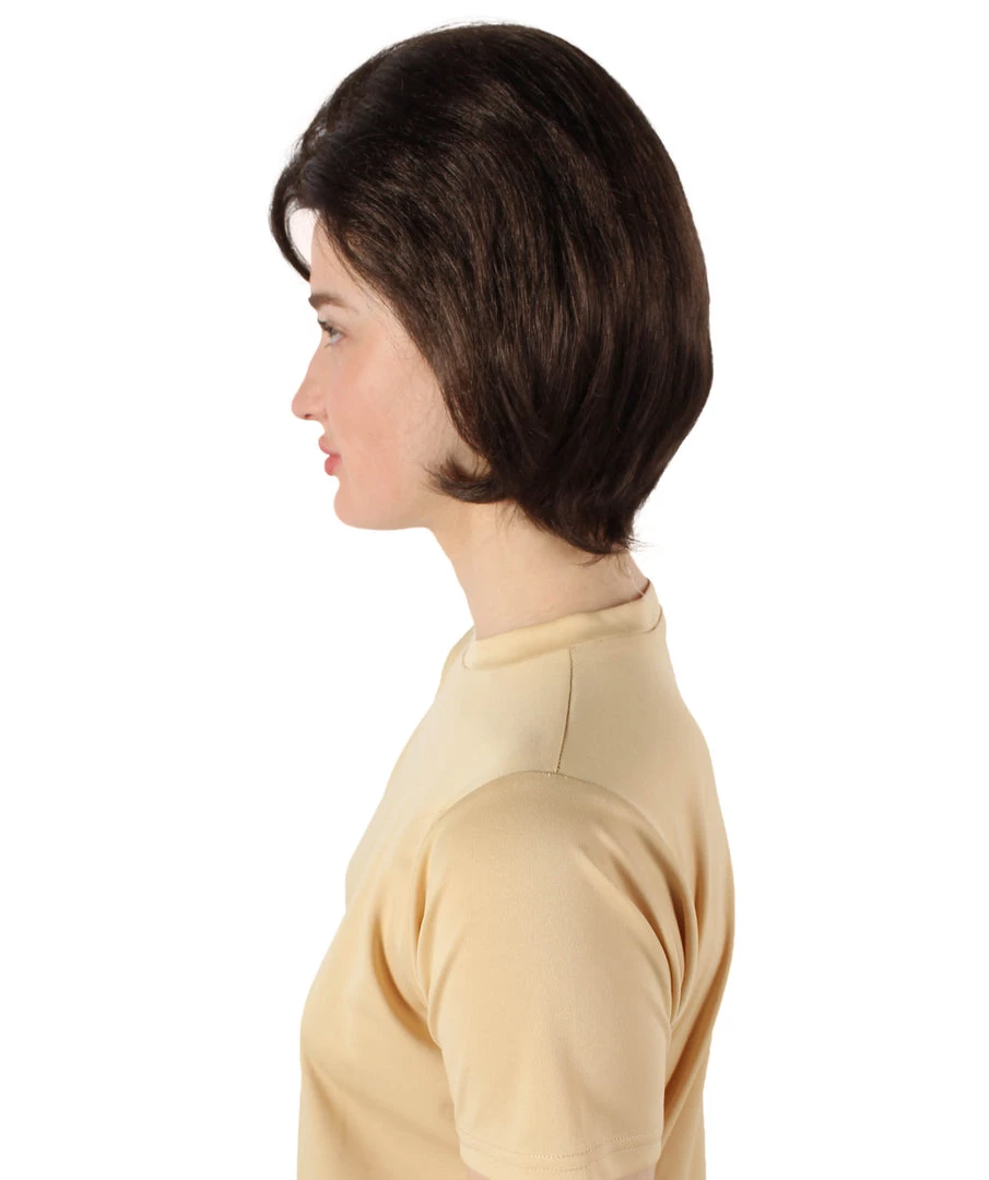 HPO Adult Women’s USA First Lady Jackie O's Brown Bouffant Brunette Wig Men's
