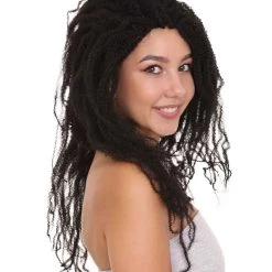 HPO Long Dreadlocks Style Black Womens Wig | Fashion Wigs | Premium Breathable Capless Cap Women's