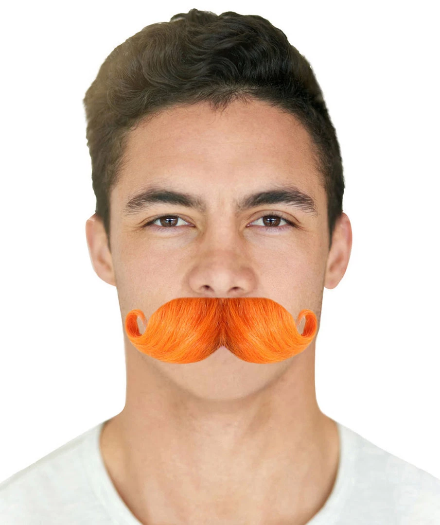 HPO Men's Mens Moustaches | Orange