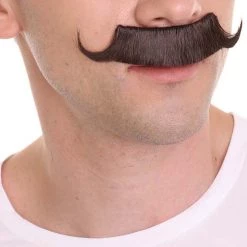 HPO Men's Hedgehog Curly Mustache