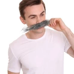 HPO Men's Doctor Eggman Robotnik Long Curly Mustache Multiple Color Options