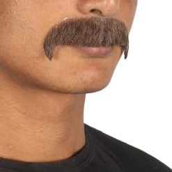 HPO Men's Horseshoe Moustache Set | Brown Cosplay Facial Hair