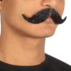 HPO Men's Hook Style Moustache Set | Black Cosplay Facial Hair