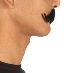 HPO Men's Hook Style Moustache Set | Black Cosplay Facial Hair