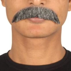 HPO Men's Enstein Style Moustache Set | Gray Cosplay Facial Hair