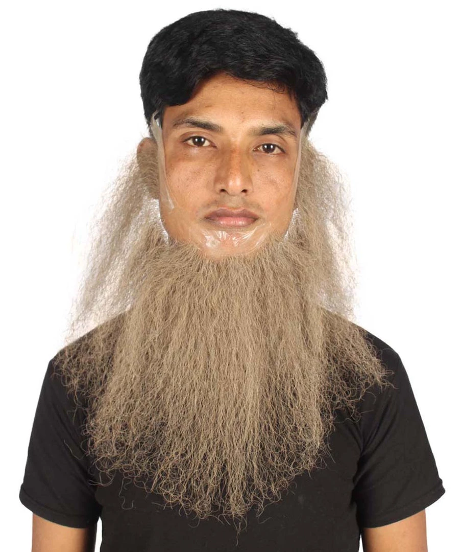 HPO Men's Long Beard Set | Light Gray Cosplay Facial Hair