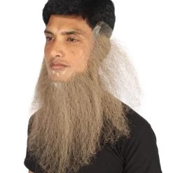 HPO Men's Long Beard Set | Light Gray Cosplay Facial Hair