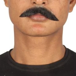 HPO Men's Painter Brush Style Moustache Set | Black Cosplay Facial Hair