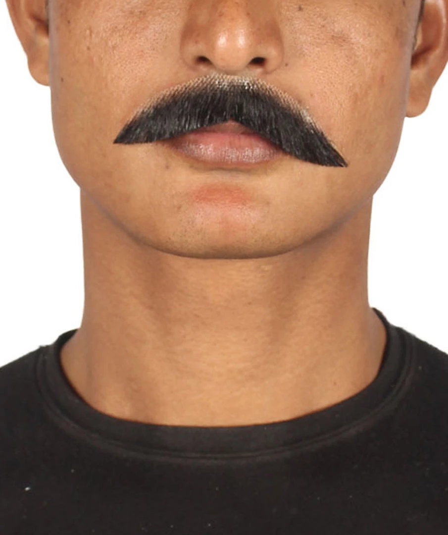 HPO Men's Painter Brush Style Moustache Set | Black Cosplay Facial Hair