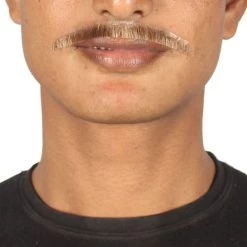 HPO Men's Painter Brush Style Moustache Set | Light Brown Cosplay Facial Hair