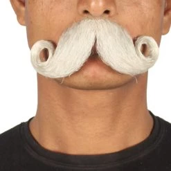 HPO Men's Stylish Moustache Set | White Cosplay Facial Hair