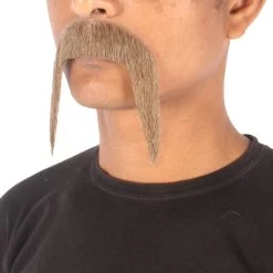 Men's Horseshoe Human Hair Mustache | Facial Hair Multiple Colors Option | HPO