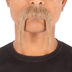 Men's Horseshoe Human Hair Mustache | Facial Hair Multiple Colors Option | HPO