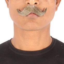 Men's Imperial Synthetic Hair Mustache | Facial Hair Multiple Color Options | HPO