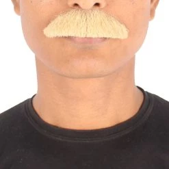 Men's Borat Human Hair Mustache | Off-White Facial Hair | HPO