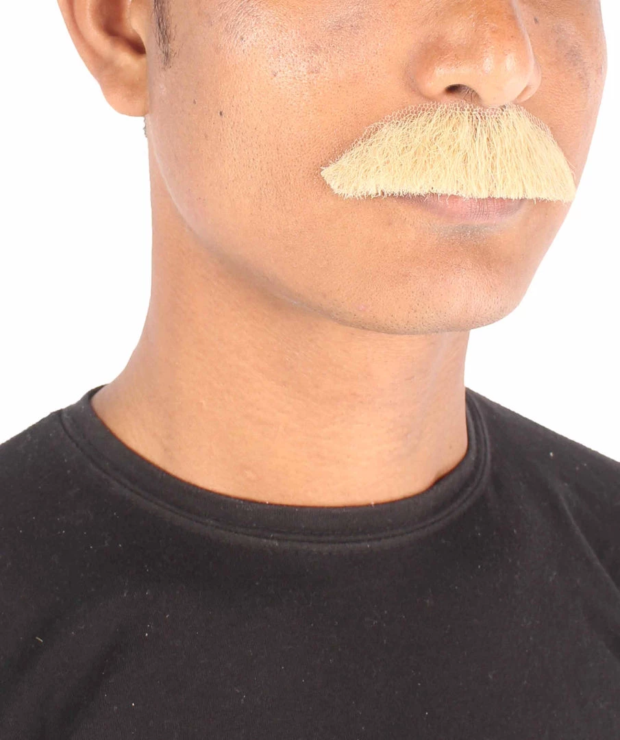 Men's Borat Human Hair Mustache | Off-White Facial Hair | HPO