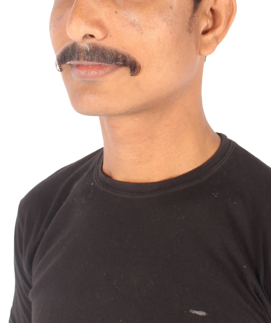 Men's Natural Human Hair Mustache | Facial Hair Multiple Colors Option | HPO