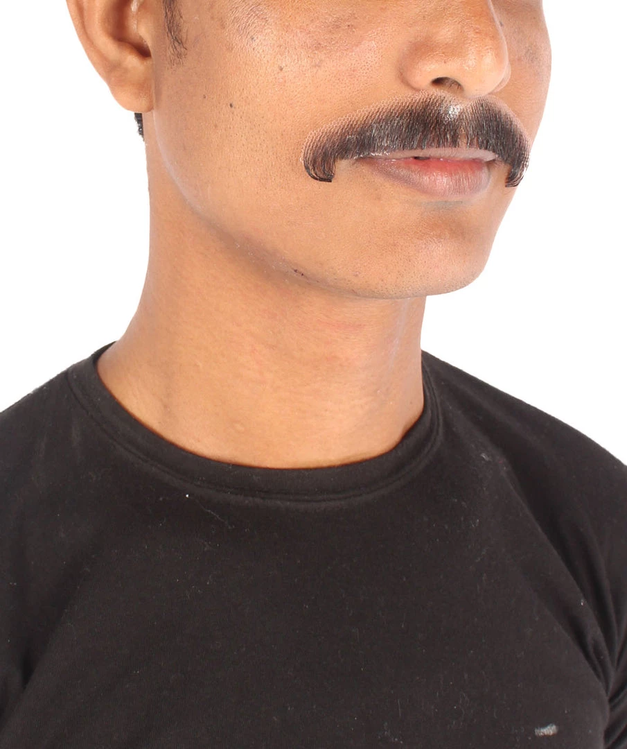 Men's Natural Human Hair Mustache | Facial Hair Multiple Colors Option | HPO